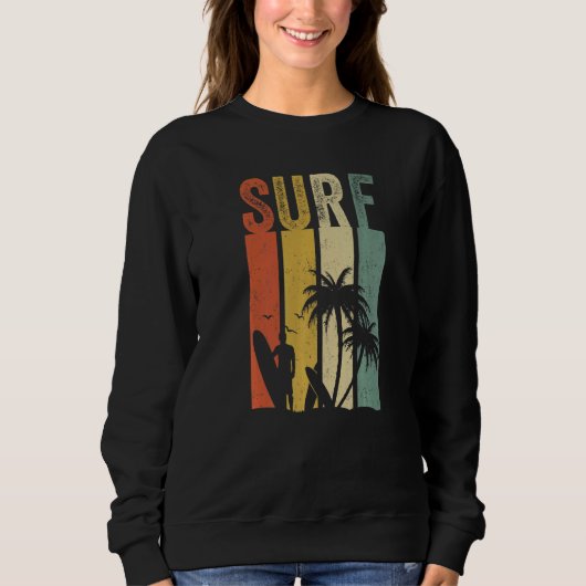Retro Surf Surfboarder Wave Surfer Trui (Voorkant)