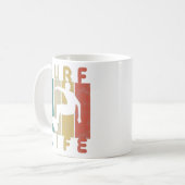 retro surf surfgeschenk koffiemok (Voorkant links)