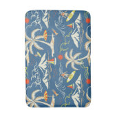 Retro Surf Tropical Patroon Badmat (Voorkant Verticaal)