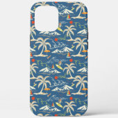 Retro Surf Tropical Patroon Case-Mate iPhone Case (Achterkant)