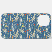 Retro Surf Tropical Patroon Case-Mate iPhone Case (Achterkant (horizontaal))