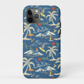 Retro Surf Tropical Patroon Case-Mate iPhone Case (Achterkant)