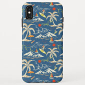 Retro Surf Tropical Patroon Case-Mate iPhone Case (Achterkant)