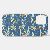 Retro Surf Tropical Patroon Case-Mate iPhone Case (Achterkant (horizontaal))