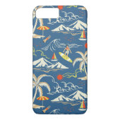 Retro Surf Tropical Patroon Case-Mate iPhone Case (Achterkant)
