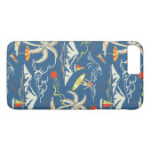 Retro Surf Tropical Patroon Case-Mate iPhone Case (Achterkant (Horizontaal))