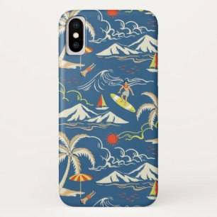 Retro Surf Tropical Patroon Case-Mate iPhone Case