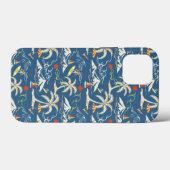 Retro Surf Tropical Patroon Case-Mate iPhone Case (Achterkant (horizontaal))