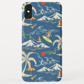 Retro Surf Tropical Patroon Case-Mate iPhone Case (Achterkant)