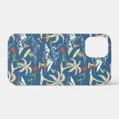 Retro Surf Tropical Patroon Case-Mate iPhone Case (Achterkant (horizontaal))
