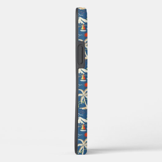 Retro Surf Tropical Patroon Case-Mate iPhone Case (Achterkant / Rechts)