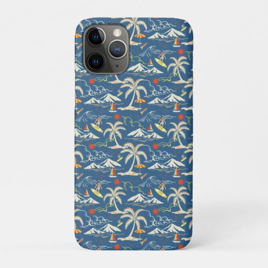 Retro Surf Tropical Patroon Case-Mate iPhone Case (Achterkant)