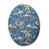 Retro Surf Tropical Patroon Dartbord (Voorkant Rechts)