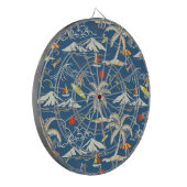 Retro Surf Tropical Patroon Dartbord (Voorkant Links)