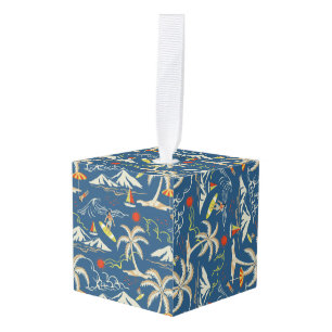 Retro Surf Tropical Patroon Decoratie