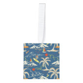 Retro Surf Tropical Patroon Decoratie (Voorkant)