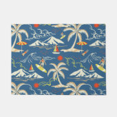 Retro Surf Tropical Patroon Deurmat (Voorkant)