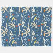 Retro Surf Tropical Patroon Fleece Deken (Voorkant (Horizontaal))