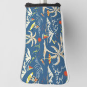 Retro Surf Tropical Patroon Golfheadcover (Draai 90)