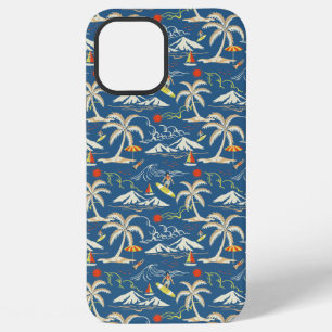Retro Surf Tropical Patroon iPhone 12 Pro Max Hoesje