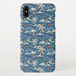 Retro Surf Tropical Patroon iPhone XS Max Hoesje