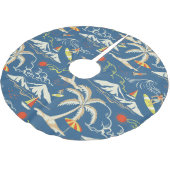 Retro Surf Tropical Patroon Kerstboom Rok (Gekanteld)