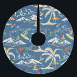 Retro Surf Tropical Patroon Kerstboom Rok<br><div class="desc">Retro surf tropisch met thema.</div>
