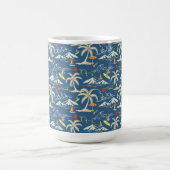 Retro Surf Tropical Patroon Magische Mok (Midden)