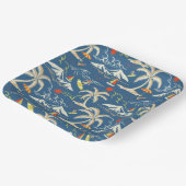 Retro Surf Tropical Patroon Papieren Bordje (Gebogen)