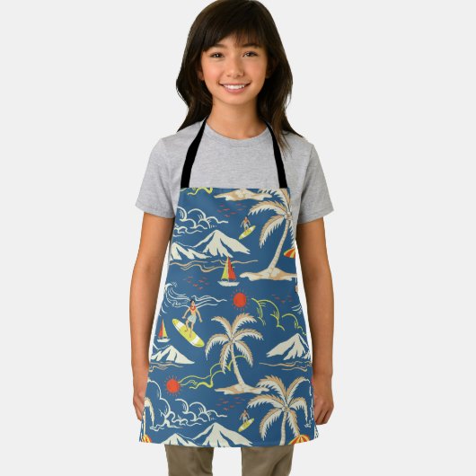 Retro Surf Tropical Patroon Schort (Insitu)