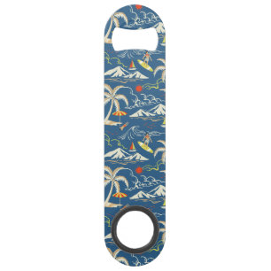 Retro Surf Tropical Patroon Speed Flessenopener