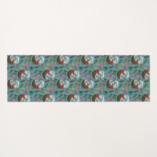 Retro-surf tropisch gevlekt patroon yogamat (Achterkant (horizontaal))