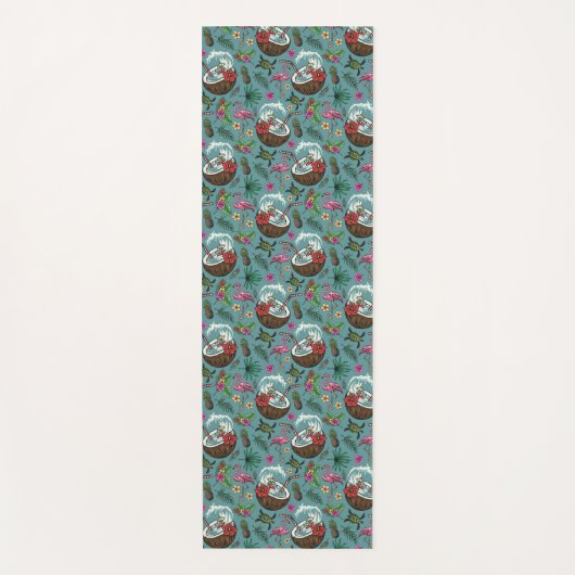 Retro-surf tropisch gevlekt patroon yogamat (Voorkant)