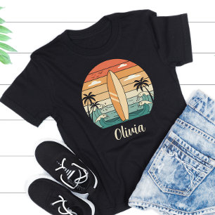 Retro Surf Vibes - Surfplank & Golven Tri-Blend Shirt