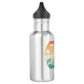 Retro Surf Vibes - Surfplank & Golven Waterfles (Links)