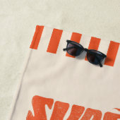 Retro Surf Zand Zonsondergang Palmboom Strand Sfee Strandlaken (In situ)