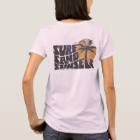 Retro Surf Zand Zonsondergangen Palm Tree Beach Vi