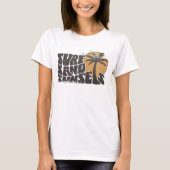 Retro Surf Zand Zonsondergangen Palm Tree Beach Vi T-shirt (Voorkant)