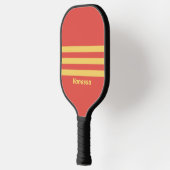 Retro Surf Zonsondergang Drie Baan Strepen met Naa Pickleball Paddle (Links)