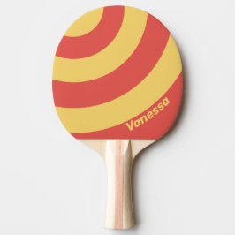 Retro Surf Zonsondergang Drie Cirkel Streep met Na Tafeltennisbatje