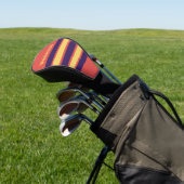 Retro Surf Zonsondergang over Strepen met Naam Golfheadcover (Insitu)
