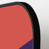 Retro Surf Zonsondergang over Strepen met Naam Pickleball Paddle (Links Detail)