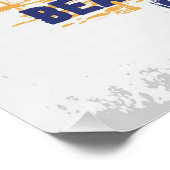 Retro Surfboard Design Beach Perfect Poster (Hoek)