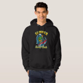 Retro Surfboard summer surf club Surfboarder Vinta Hoodie (Voorkant volledig)