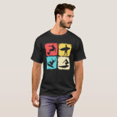 Retro Surfboard Surfen Wave Riding Surfer T-shirt (Voorkant volledig)