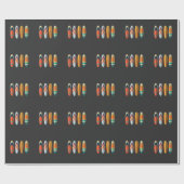 Retro Surfboard  surfkunstgreep Cadeaupapier (Vlak)