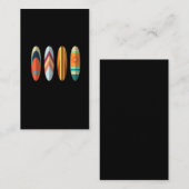 Retro Surfboard surfkunstgreep Visitekaartje (Voorkant / Achterkant)