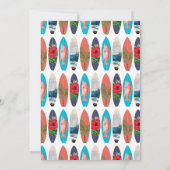 Retro Surfboards Baby aan boord Baby shower Kaart (Achterkant)