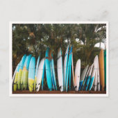 Retro Surfboards in Kauai Hanalei Beach Briefkaart (Voorkant)