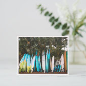 Retro Surfboards in Kauai Hanalei Beach Briefkaart (Staand voorkant)